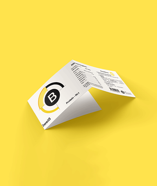 Grafikdesign und Corporate Design für ein modernes Packaging mit schwarz-gelbem Colorcoding