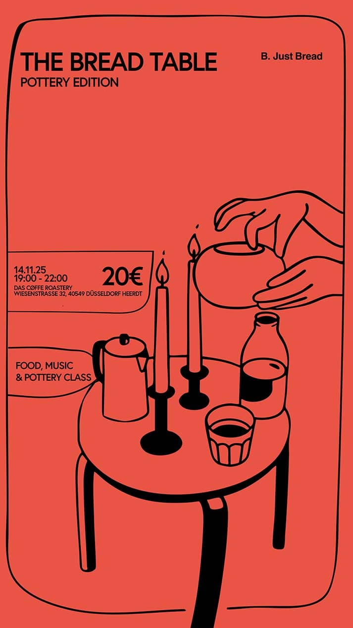Plakat für The Bread Table Pottery Edition von B. Just Bread