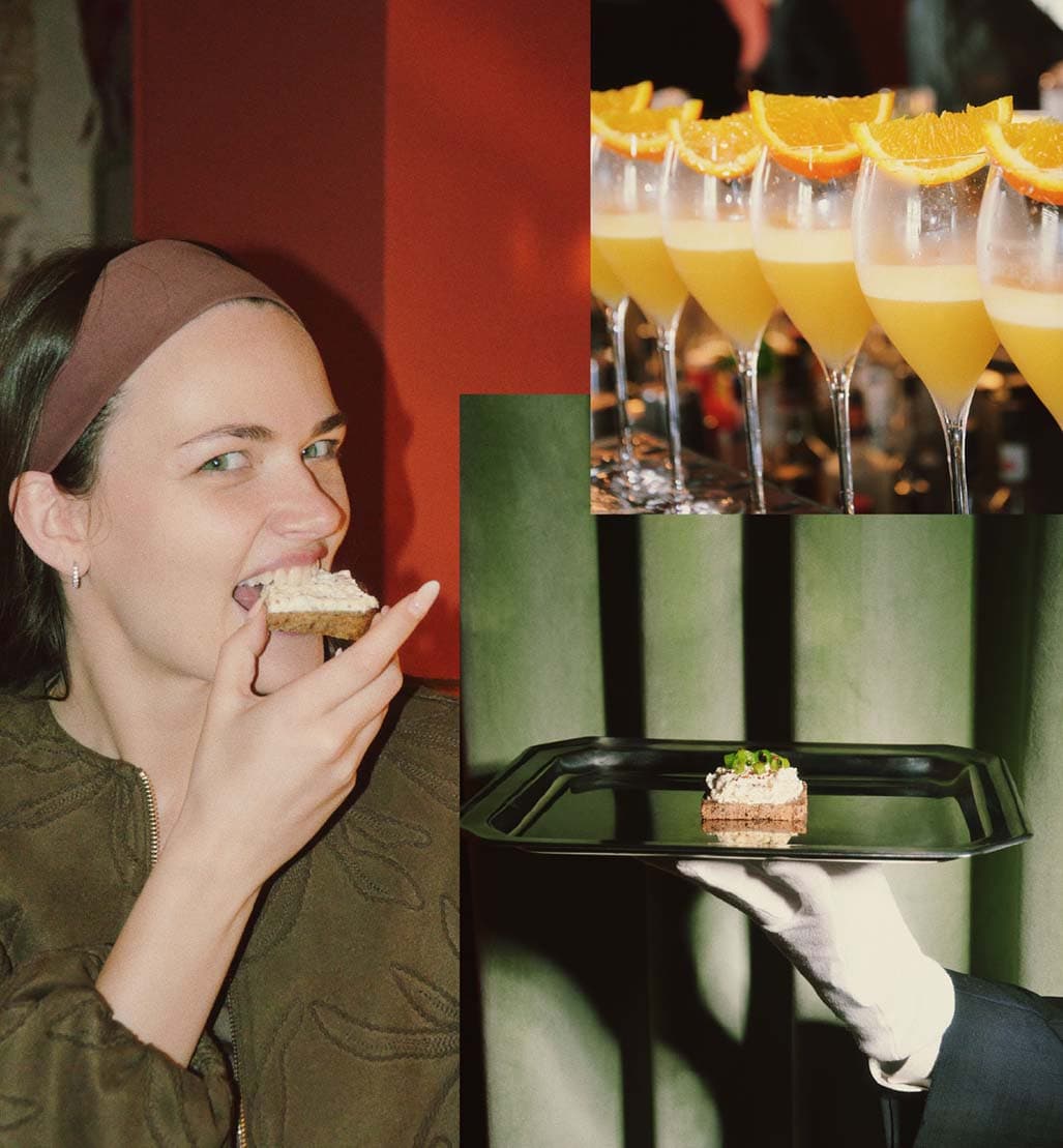 Gast beim B. Just Bread Mimosa Morning Club mit Brot und Mimosas