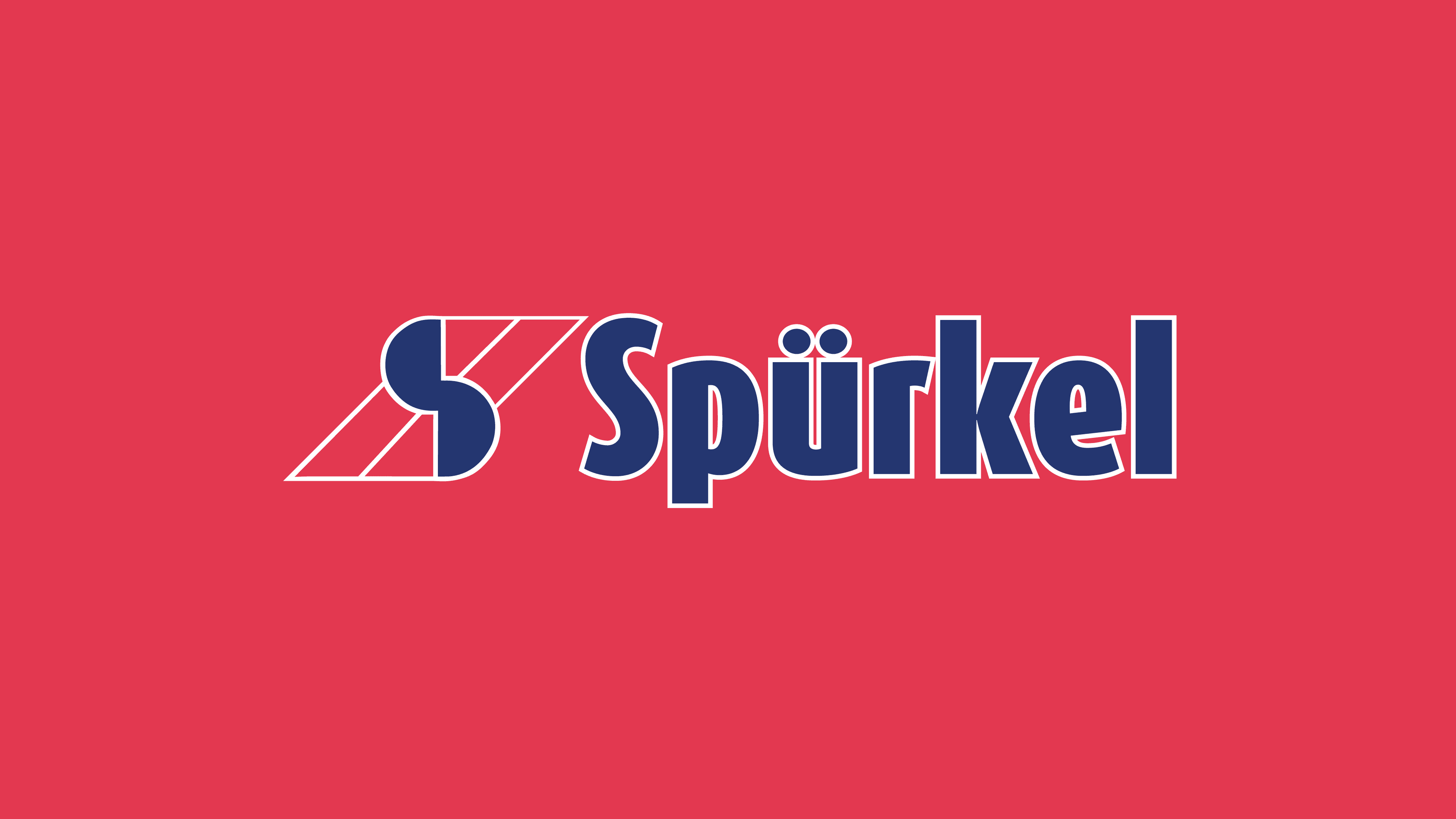 Spürkel Logo auf rotem Hintergrund